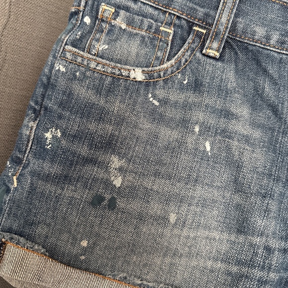 Old Mavy Paint Splatter Jean Shorts - Picture 3 of 5